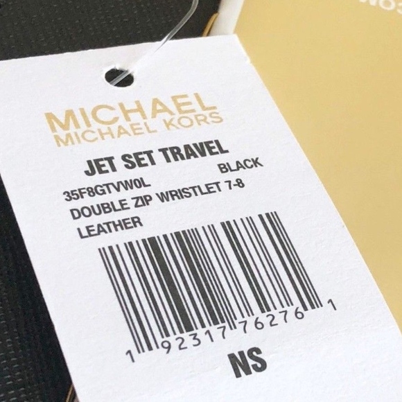 SOLD - MICHAEL KORS DOUBLE ZIP WRISTLET WALLET BLACK - Picture 5 of 8